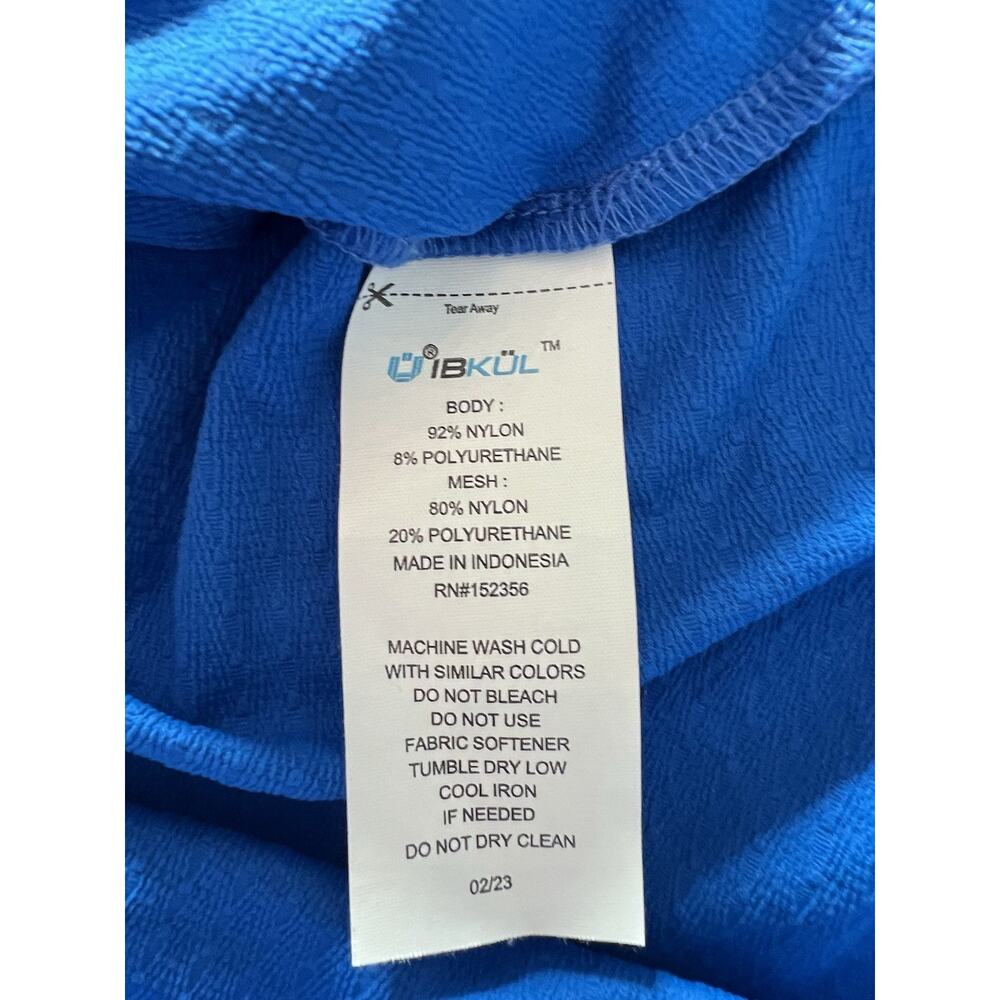 IBKUL Top 1/4 Zip MED. Royal Blue Athleisure UPF 50+ Golf Long Sleeve Eagle - Picture 10 of 10